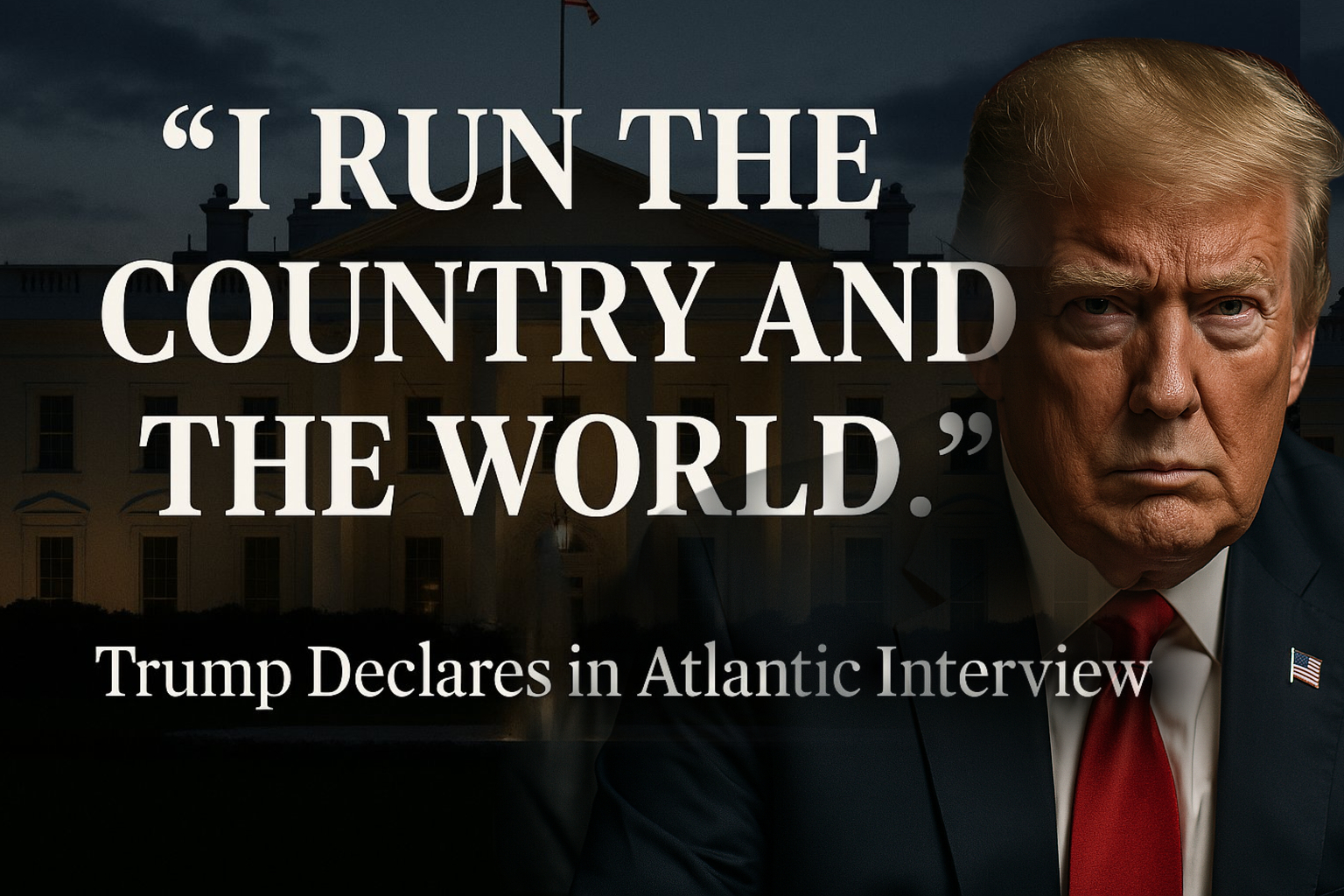 Donald Trump said I run the country and the world